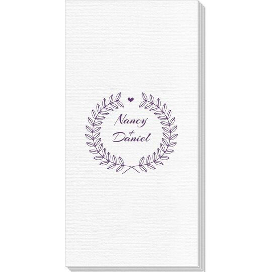 Heart and Wreath Deville Guest Towels